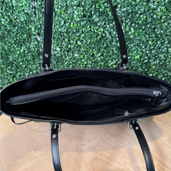 Michael Kors Voyager East West EW Logo Signature Tote Dark Silver Bag Handbag - Picture 8 of 12